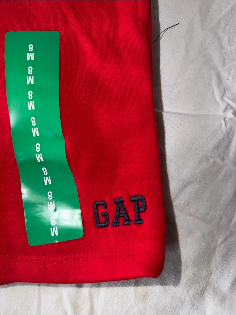 GAP Kids Red Athletic Shorts with Navy Trim